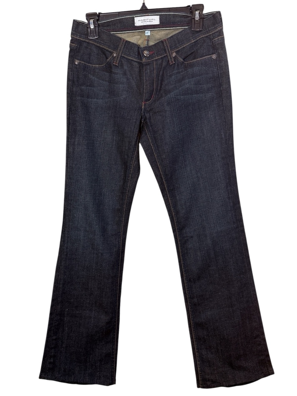 Habitual Eventide Dark Indigo Low Rise Flare Jeans sz 27